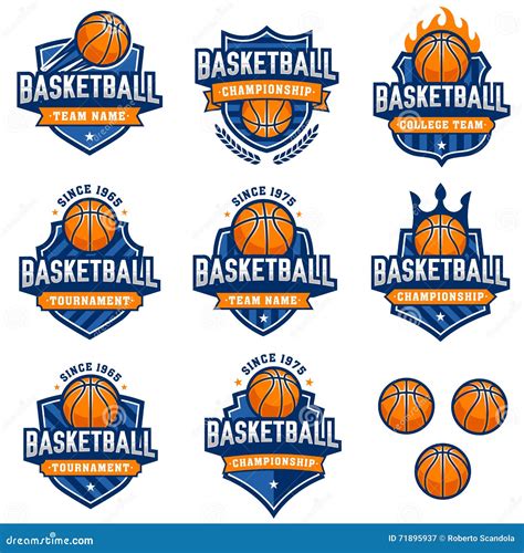 Logotipos Del Baloncesto Del Vector Ilustraci N Del Vector