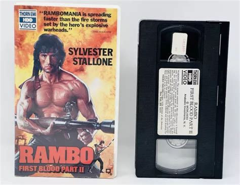 Rambo First Blood Part Ii Vhs Video Tape Slyvestor Stallone Hbo