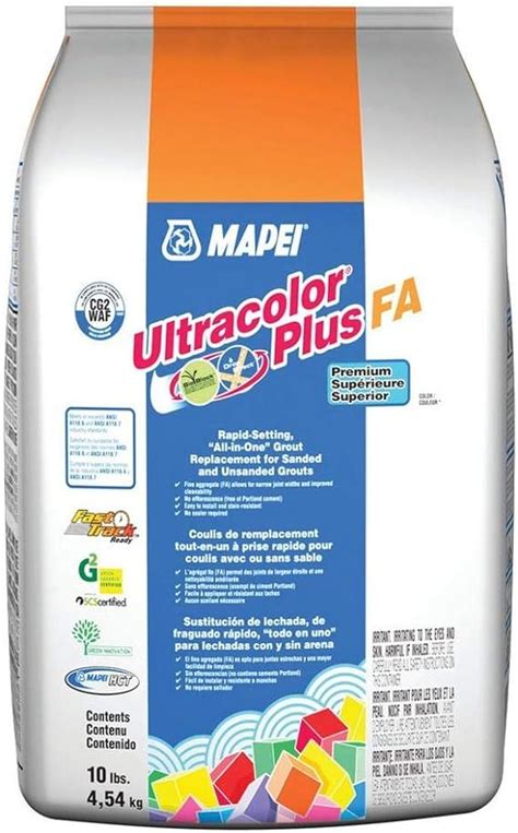 Mapei Ultracolor Plus Fa Powder Grout 10lbbag 77 Frost