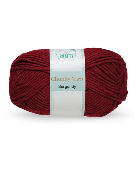 Burgundy Chunky Yarn 2 Pack Aldi Uk