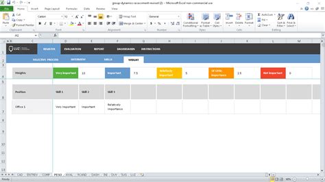 Group Interview Assessment Excel Spreadsheet Template Luz Templates