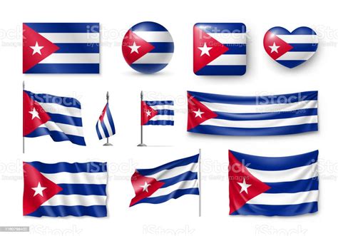 Various Flags Of Cuba Independent Country Stock Illustration Download