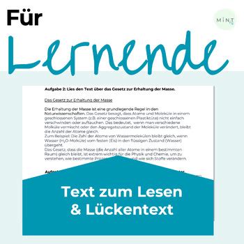 Gesetz Zur Erhaltung Der Masse Experiment Mit Arbeitsblatt TPT