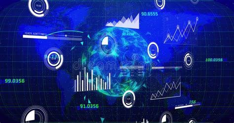 Image Of Graphs Loading Circles And Bars With Connected Dots Globe