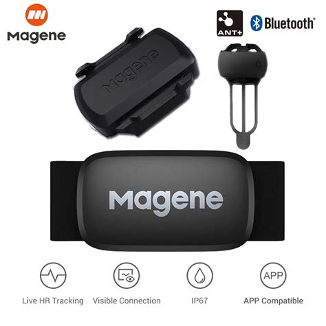 Magene S3 Speed Cadence Sensor ANT Bluetooth Bike Heart Rate Sensor