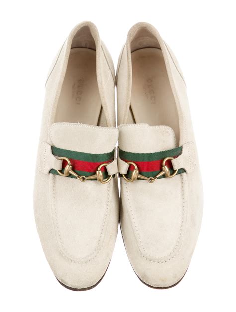 Gucci Suede Web Loafers Shoes Guc213169 The Realreal