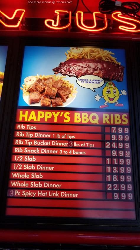 Menu at Happy's Pizza BBQ, North Las Vegas, 300 W Lake Mead Blvd STE B