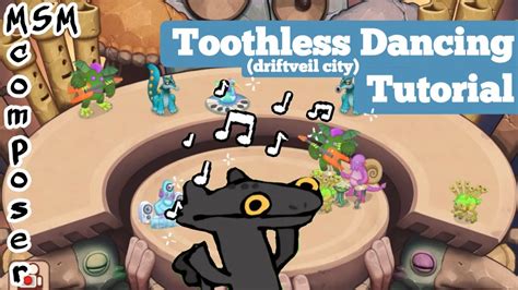 Toothless Dance Meme Tutorial Driftveil City Msm Composer Youtube