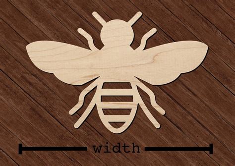 Bee Cut Out Insect Shape Laser Cut Bee From Wood Etsy