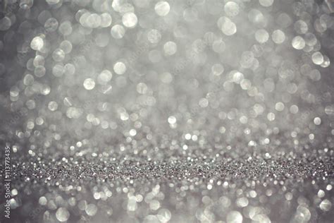 Silver Glitter Bokeh Background Shiny Holiday Background Wallpaper