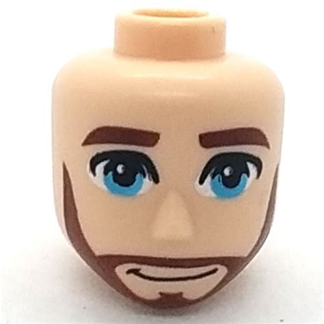 Lego Part Pr Minidoll Head Male With Reddish Brown Eyebrows