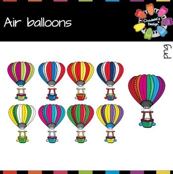 Air Balloons Clips by Chadelel's Design | Teachers Pay Teachers