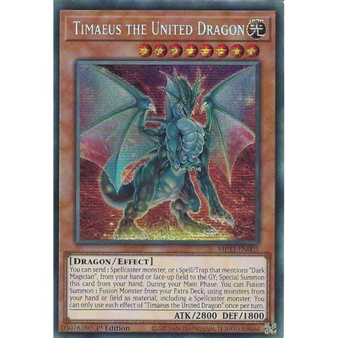 Yu Gi Oh Trading Card Game MP23 EN003 Timaeus The United Dragon