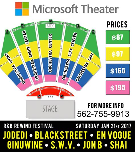 Microsoft Theater Seating Chart Rows