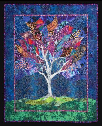 Pin By Joy Hall On Tree Of Life In Landscape Art Quilts Fiber