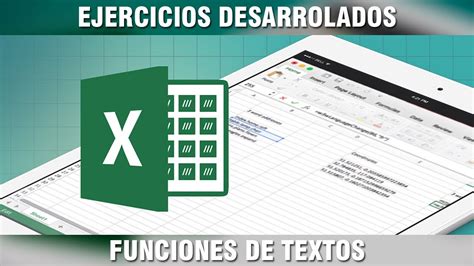 Ejercicios De Funciones De Texto En Excel Tutorial YouTube