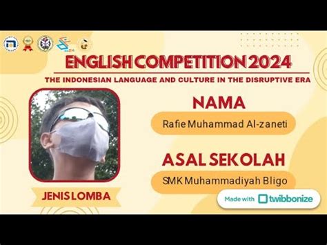 Rafie Muhammad Al Zaneti 22 Speech Contest SMK Muhammadiyah Bligo