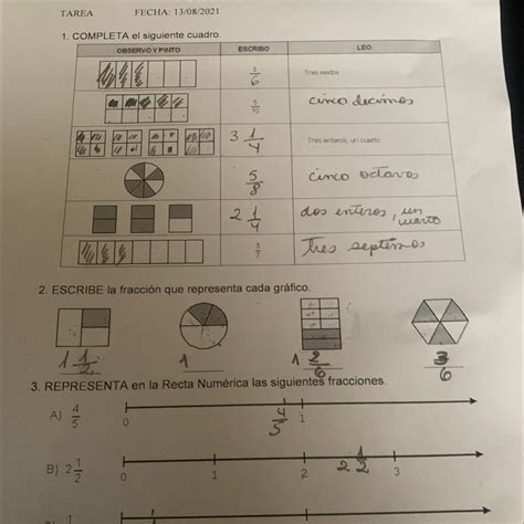 2 ESCRIBE la fracción que representa cada gráfico Brainly lat