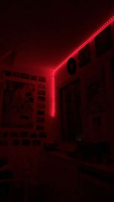 Vintage Room Red Led Lights Dark Room Aesthetic Red Led