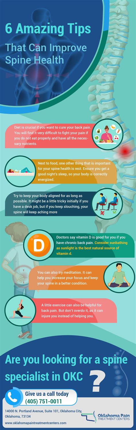 6 Amazing Tips That Can Improve Spine Health Infographic