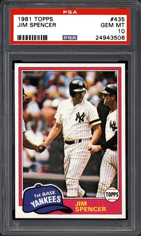 1981 Topps And Topps Traded Jim Spencer Psa Cardfacts®
