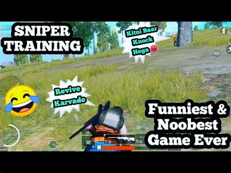 Pubg Mobile Funniest Noobest Sniper Training Match Ft Mink