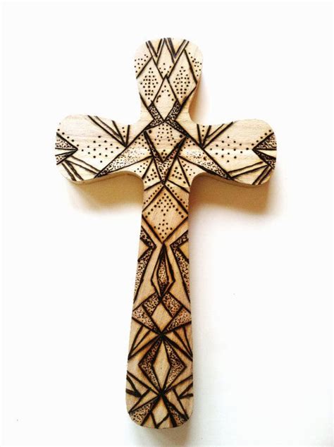 Wood Burned Cross For Sale On Etsy 15 Plain Wood Crosses To Decorate Also For Sale At Diy Greek