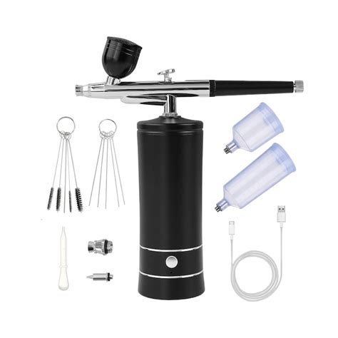 Airbrush Airbrush с ръчен спрей компресор, MOSMAOO®, за рисуване на ...