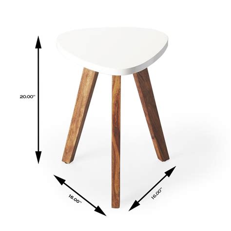 Homeroots 16 In W X 20 In H White Wood Veneer Modern End Table Assembly Required In The End