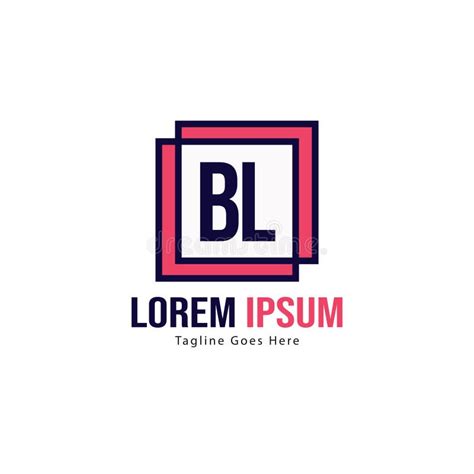 Bl Letter Logo Design Creative Modern Bl Letters Icon Illustration