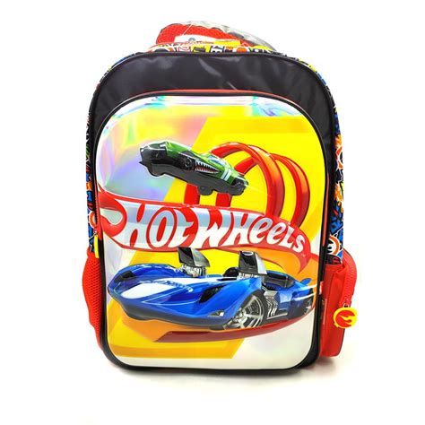 Mochila Hot Wheels Jump Espalda Rojo