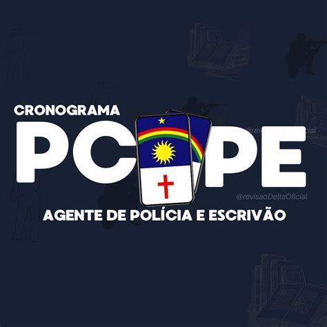 Cronograma Reta Final Agente e Escrivão PCPE Pré edital 2023