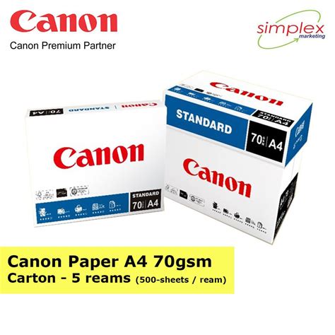 Canon Standard Paper A4 70gsm 5 Reamsctn Shopee Malaysia