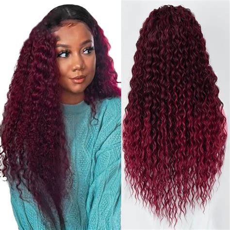 Amazon Ombre Burgundy Wig Human Hair B J Wig Transparent Lace