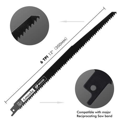 Snapklik Amoolo Wood Pruning Reciprocating Saw Blade 12 Inch 6TPI