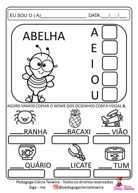 Atividade Vogais Educação Infantil Clécia Teixeira🥋 Faça Apostas Empolgantes No Login Tigre 777