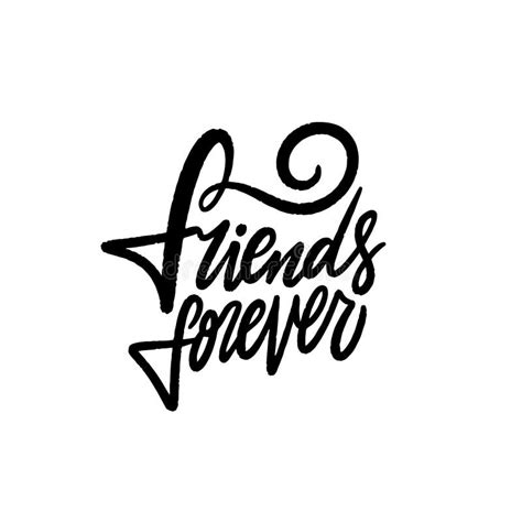 Creative Calligraphy Text Friends Forever Stock Illustrations 1 321