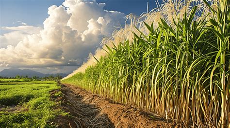 Sugarcane Plantations The Agriculture Tropical Plant In Thailand