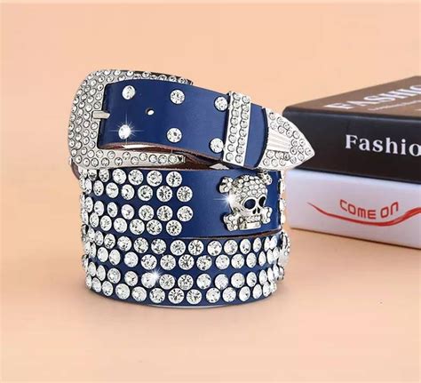 Rare Luxury Rhinestone Skull Belts Grailed