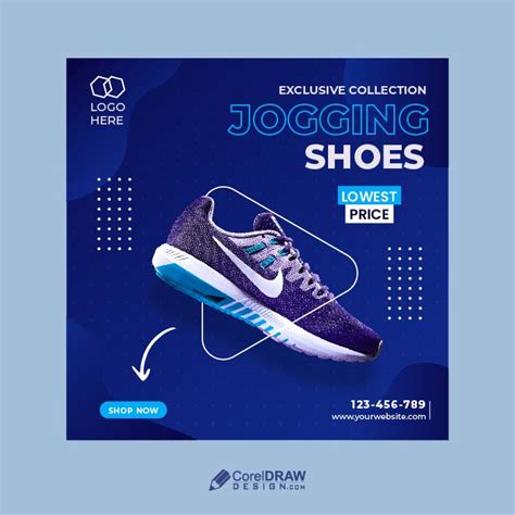 Download Professional Shoes Poster Marketing Banner Vector Template