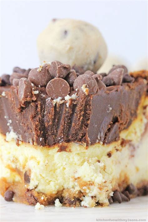 Chocolate Chip Cookie Dough Cheesecake Kitchen Fun With My 3 Sons