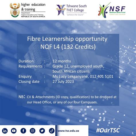 Tshwane South Tvet College Fibre Learnerships 2023 Za