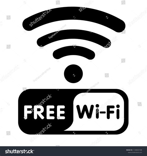 Free Wifi Icon White Background Vector Stock Vector Royalty Free