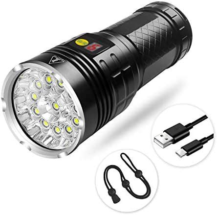 Semlos Rechargeable Torch Led Super Bright Flashlight Lumen For