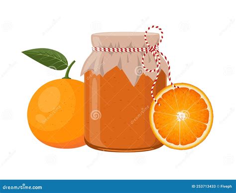 Confiture De Mandarine Ou Pot De Confiture Dans Le Style Rustique