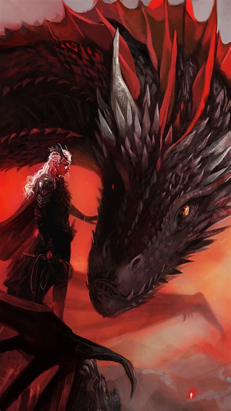 Daenerys Drogon Fan Art - 750x1334 Wallpaper - teahub.io