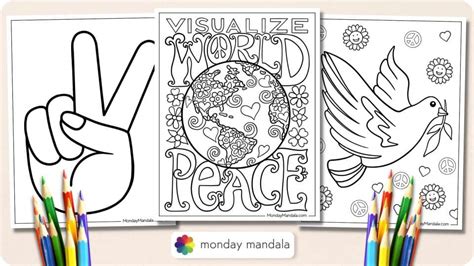 16 Peace Coloring Pages Free Pdf Printables