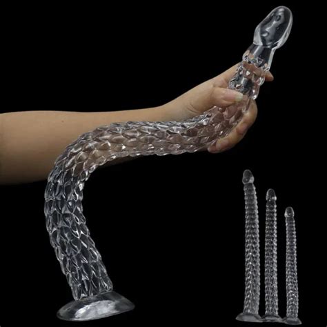 Dragon Scale Tentacle Dildo Long Deep Anal Butt Plug Suction Cup Dong