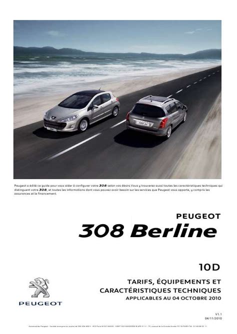 Notice 308 Allure Guide Dutilisation Peugeot 308 Allure Writflx