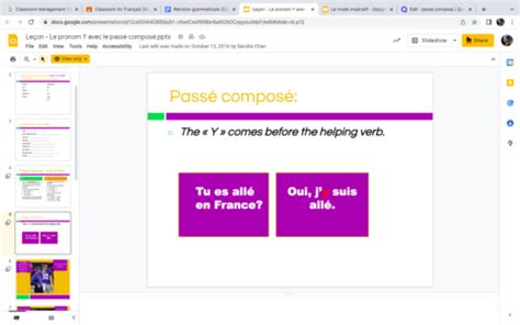 Passe Compose Flashcards Quizlet